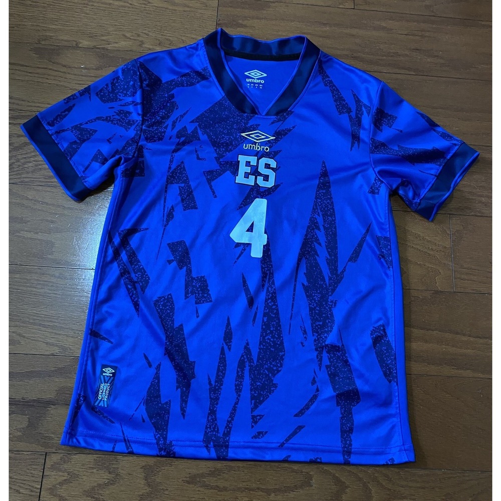 Umbro El Salvador National Soccer Jersey Blue Futbol Adult Size Small S